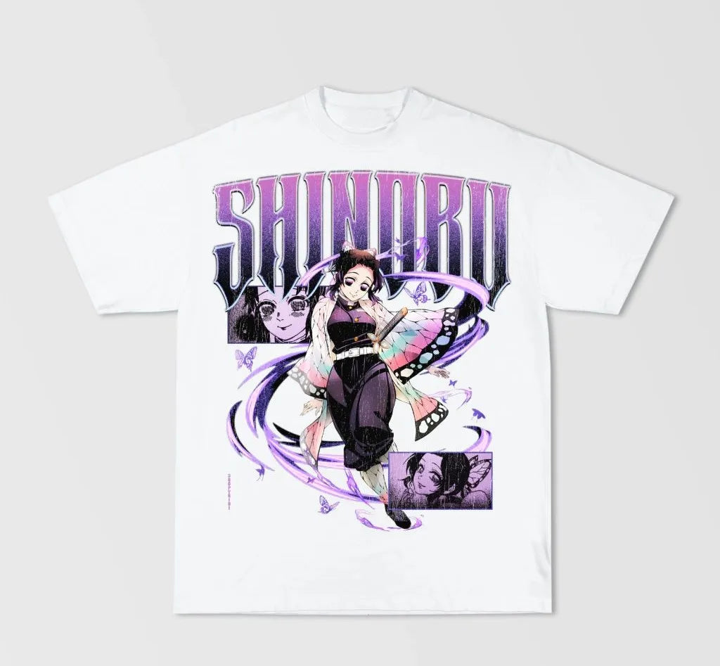 T-shirt Anime Japonais Streetwear Unisexe Coton