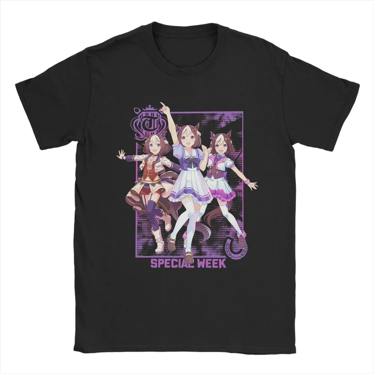 T-shirt Rice Shower Uma Musume - Anime Coton Col Rond Unisexe Grande Taille