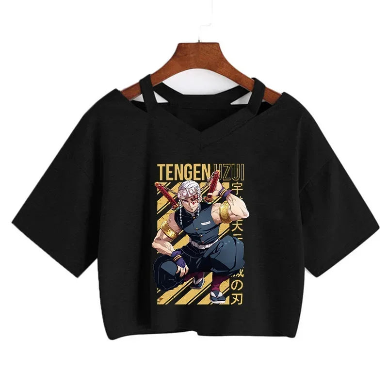 T-shirt Crop Nezuko Demon Slayer Femme