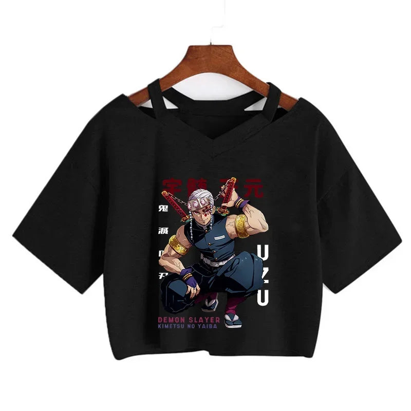 T-shirt Crop Nezuko Demon Slayer Femme