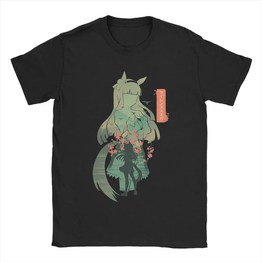 T-shirt Rice Shower Uma Musume - Anime Coton Col Rond Unisexe Grande Taille