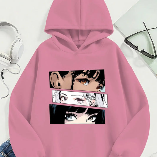 Sweat à Capuche Manga Rose Fille