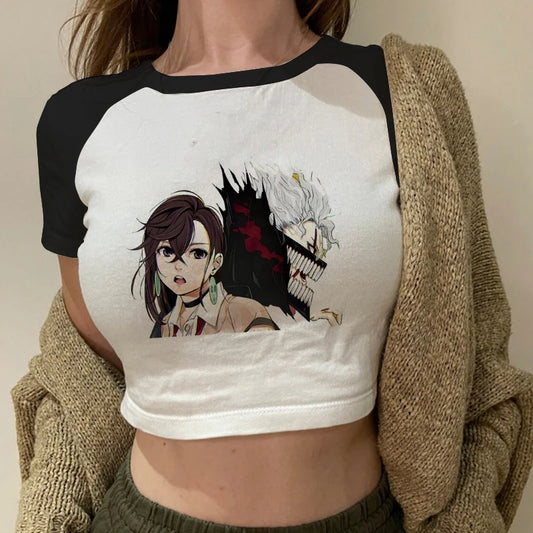 T-shirt Dandadan Ayase Momo & Takakura Ken Vintage