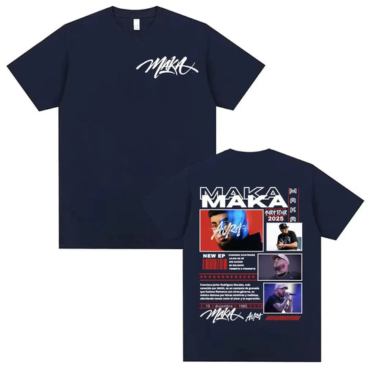 T-shirt Maka Aura Tour 2025 Vintage Harajuku Unisexe